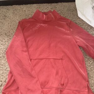 coral under Armour mock neck: turtle neck-reflective material